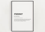 RUNNER DEFINITION PRINT | Wall Art Print | Definition Print | Quote Print - Happy You Prints