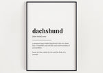 DACHSHUND DEFINITION PRINT - Happy You Prints