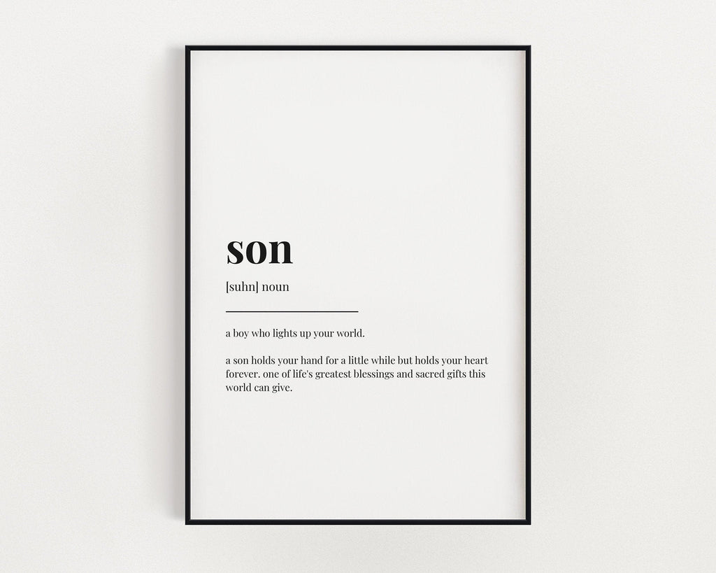 SON DEFINITION PRINT - Happy You Prints