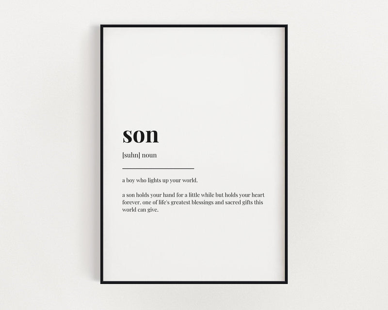 SON DEFINITION PRINT - Happy You Prints