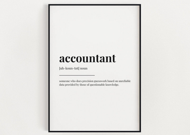 ACCOUNTANT DEFINITION PRINT - Happy You Prints