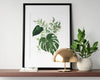 Botanical Print, Watercolour Plants, Tropical Leaf Prints, Green Leaf Prints, Home Decor - Happy You Prints