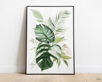 Botanical Print II, Watercolour Plants, Tropical Leaf Prints, Green Leaf Prints, Home Decor - Happy You Prints