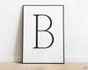 Letter B Print, Letter B Wall Art, Letter B Decor, Letter B Monogram, Letter B Nursery Decor, Letter B Initial - Happy You Prints