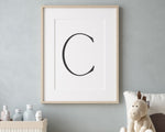 Letter C Print, Letter C Wall Art, Letter C Decor, Letter C Monogram, Letter C Nursery Decor, Letter C Initial - Happy You Prints