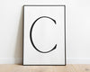 Letter C Print, Letter C Wall Art, Letter C Decor, Letter C Monogram, Letter C Nursery Decor, Letter C Initial - Happy You Prints