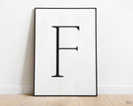 Letter F Print, Letter F Wall Art, Letter F Decor, Letter F Monogram, Letter F Nursery Decor, Letter F Initial - Happy You Prints