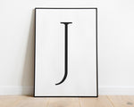 Letter J Print, Letter J Wall Art, Letter J Decor, Letter J Monogram, Letter J Nursery Decor, Letter J Initial - Happy You Prints