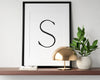 Letter S Print, Letter S Wall Art, Letter S Decor, Letter S Monogram, Letter S Nursery Decor, Letter S Initial - Happy You Prints