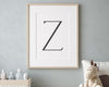 Letter Z Print, Letter Z Wall Art, Letter Z Decor, Letter Z Monogram, Letter Z Nursery Decor, Letter Z Initial - Happy You Prints