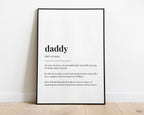 Daddy Quote Art, Wall Art Print, Father Day Gift, Daddy Print, Definition Print, Quote Print - Happy You Prints