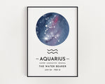 ZODIAC SIGN PRINT, Constellation Art Print, Aquarius Print, Horoscope Print, Celestial Art, Home Decor - Happy You Prints