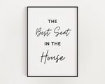 BATHROOM WALL DECOR - Best Seat In The House Print - Happy You Prints