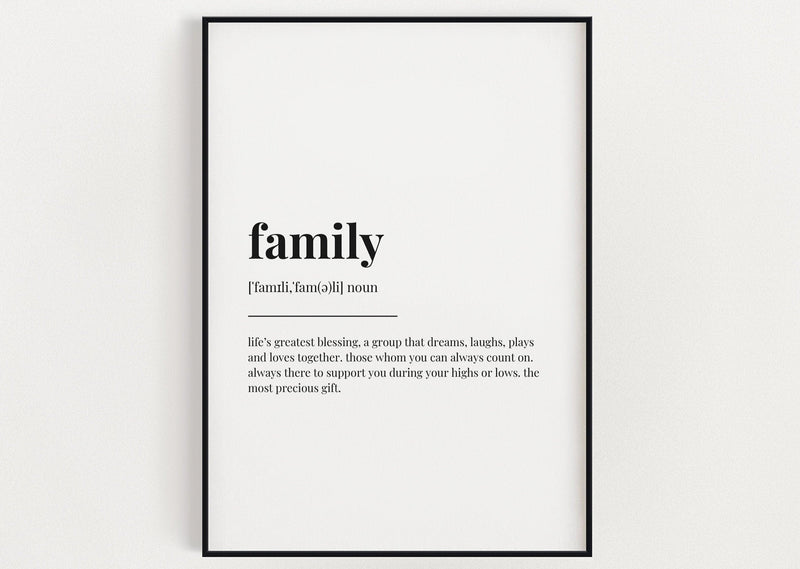 Family Definition Prints