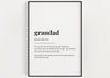 GRANDAD DEFINITION PRINT - Happy You Prints