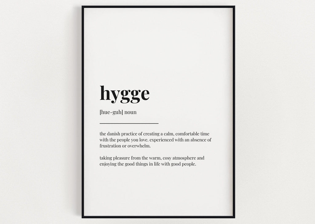 HYGGE DEFINITION PRINT - Happy You Prints