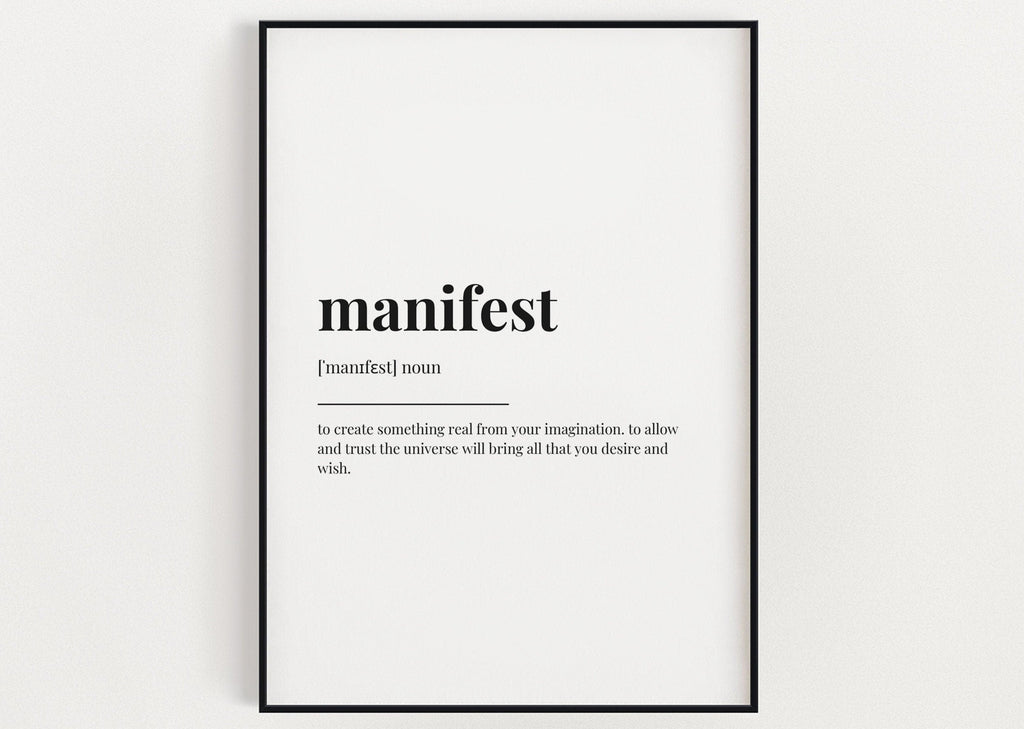 MANIFEST DEFINITION PRINT - Happy You Prints