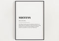 SUCCESS DEFINITION PRINT | Wall Art Print | Success Print | Definition Print | Quote Print - Happy You Prints