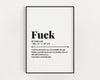 SWEAR WALL ART | Funny Gift | Typography Print - Happy You Prints