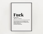 SWEAR WALL ART | Funny Gift | Typography Print - Happy You Prints