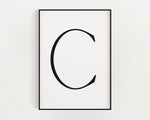 Letter C Print, Letter C Wall Art, Letter C Decor, Letter C Monogram, Letter C Nursery Decor, Letter C Initial - Happy You Prints