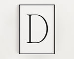 Letter D Print, Letter D Wall Art, Letter D Decor, Letter D Monogram, Letter D Nursery Decor, Letter D Initial - Happy You Prints