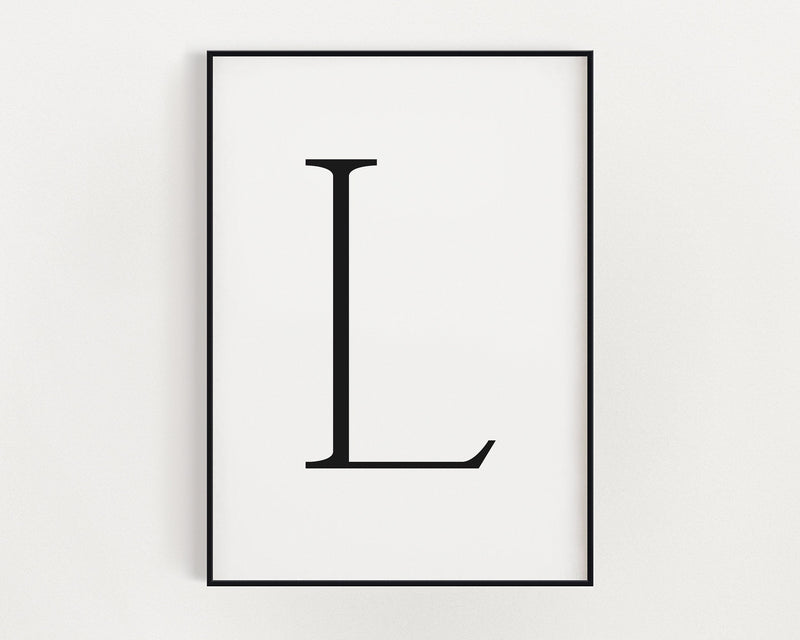 Letter L Print, Letter L Wall Art, Letter L Decor, Letter L Monogram, Letter L Nursery Decor, Letter L Initial - Happy You Prints