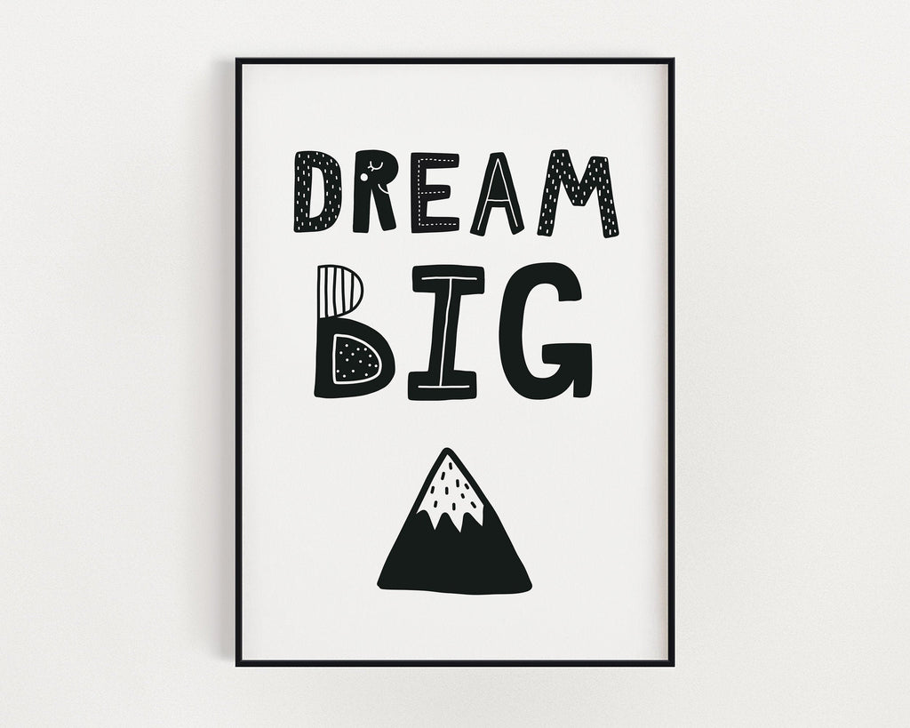 NURSERY WALL ART, Dream Big Print, Nursery Prints, Nursery Poster, Home Decor - Happy You Prints