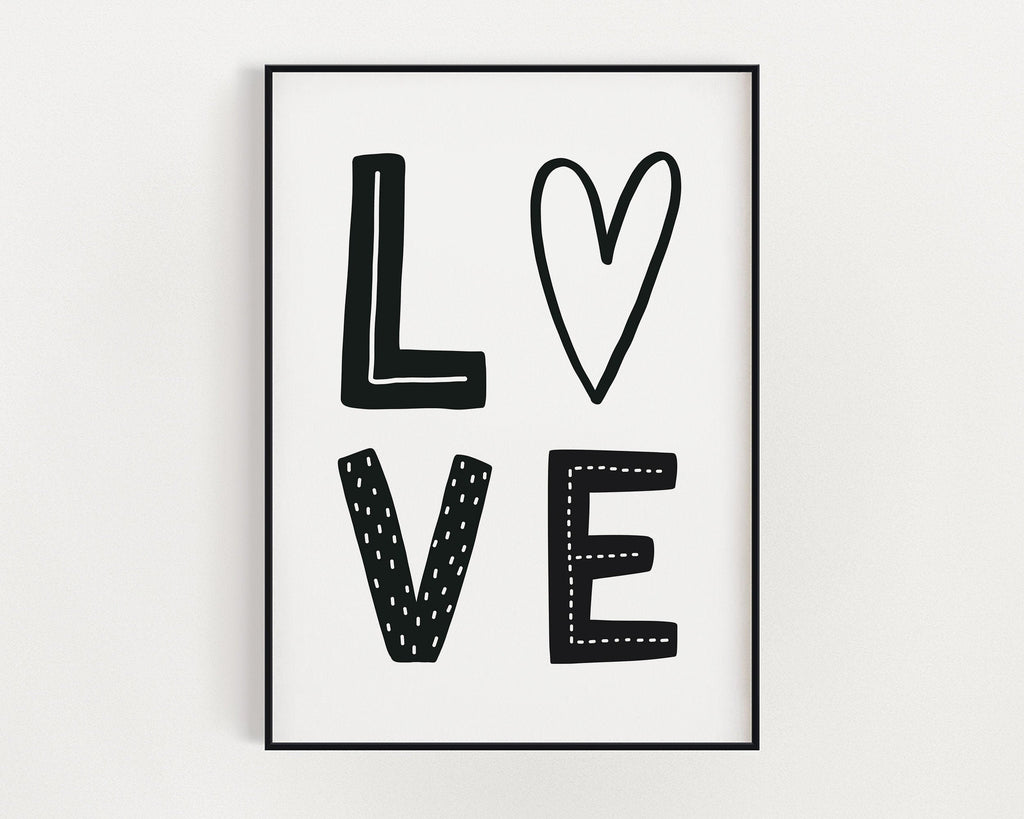 NURSERY WALL ART, Love, Nursery Decor, Nursery Prints, Nursery Art - Happy You Prints