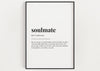 SOULMATE DEFINITION PRINT | Wall Art Print | Definition Print | Quote Print - Happy You Prints