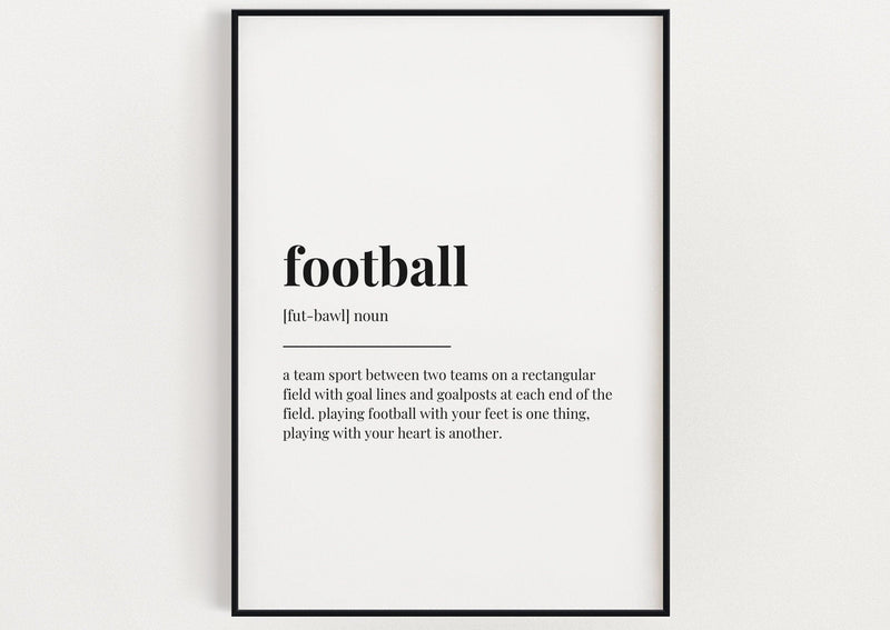 FOOTBALL DEFINITION PRINT - Happy You Prints