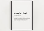 WANDERLUST DEFINITION PRINT | Wall Art Print | Definition Print | Quote Print - Happy You Prints