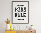 NURSERY WALL ART, Kids Rule Print, Nursery Decor, Nursery Prints, Nursery Art - Happy You Prints