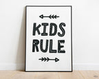 NURSERY WALL ART, Kids Rule Print, Nursery Decor, Nursery Prints, Nursery Art - Happy You Prints