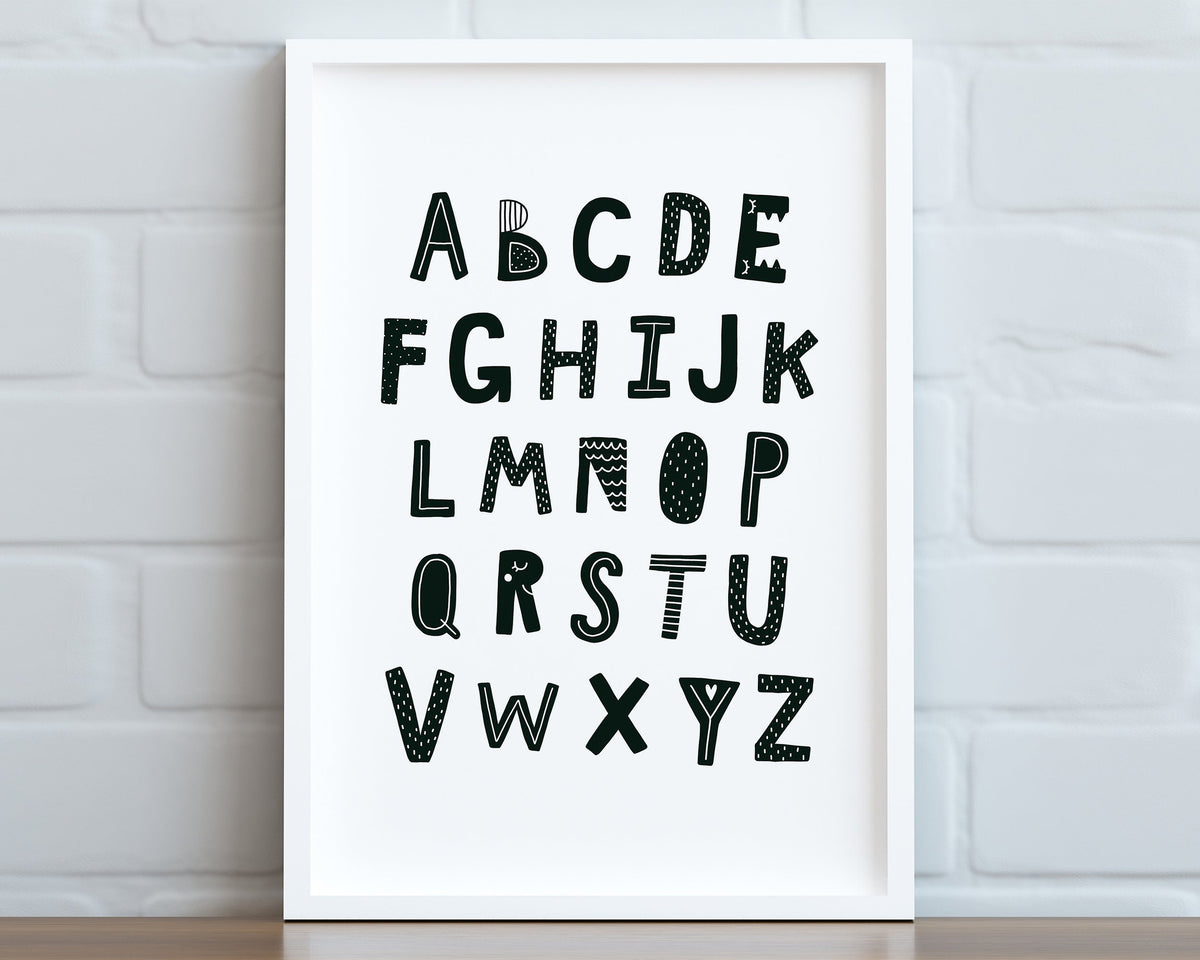 NURSERY WALL ART, Alphabet Print, Nursery Decor, Nursery Prints, Nursery Art - Happy You Prints