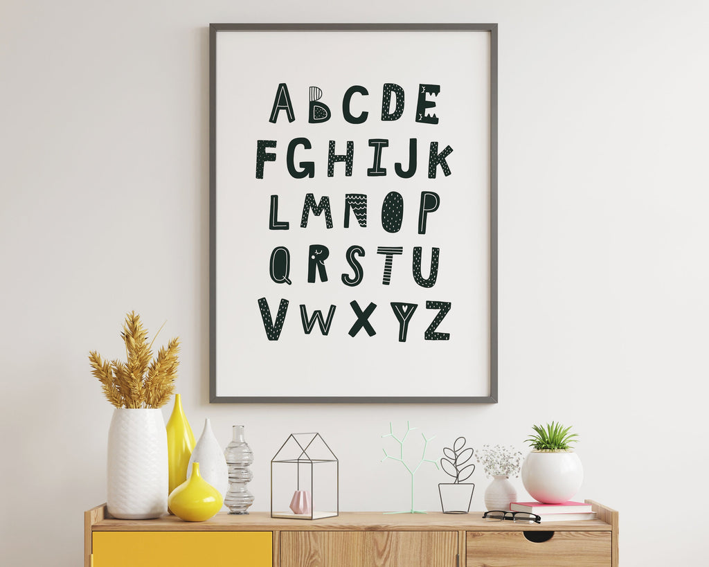 NURSERY WALL ART, Alphabet Print, Nursery Decor, Nursery Prints, Nursery Art - Happy You Prints