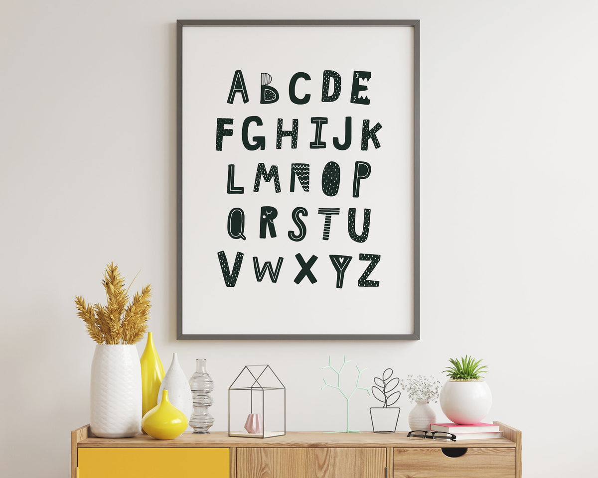 NURSERY WALL ART, Alphabet Print, Nursery Decor, Nursery Prints, Nursery Art - Happy You Prints