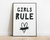 NURSERY WALL ART, Girls Rule Print, Nursery Prints, Nursery Poster, Home Décor - Happy You Prints