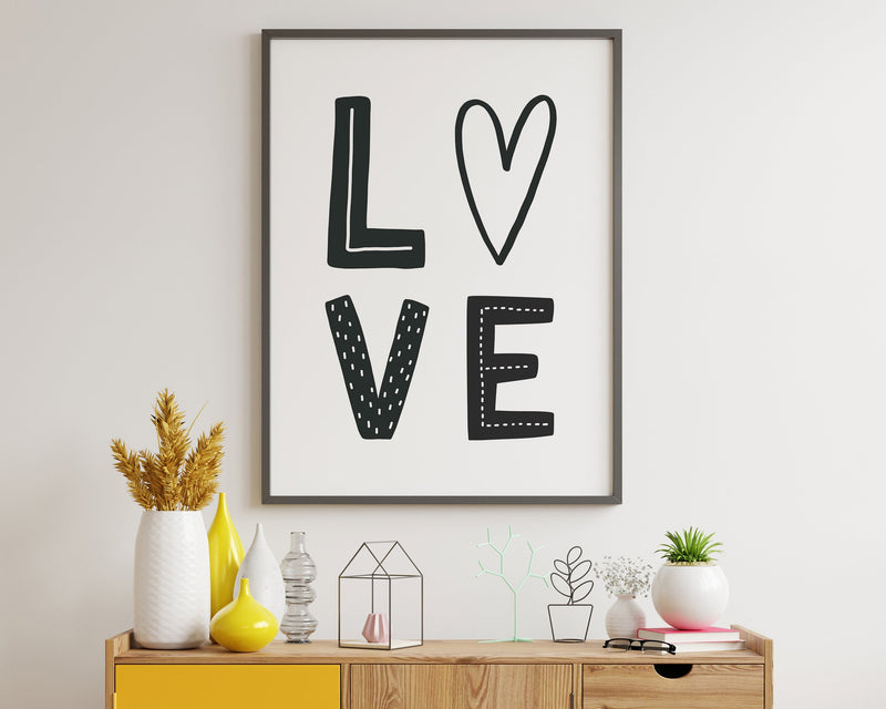 NURSERY WALL ART, Love, Nursery Decor, Nursery Prints, Nursery Art - Happy You Prints