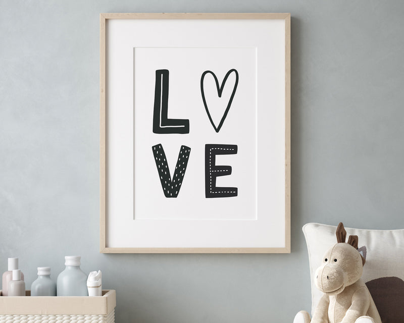 NURSERY WALL ART, Love, Nursery Decor, Nursery Prints, Nursery Art - Happy You Prints