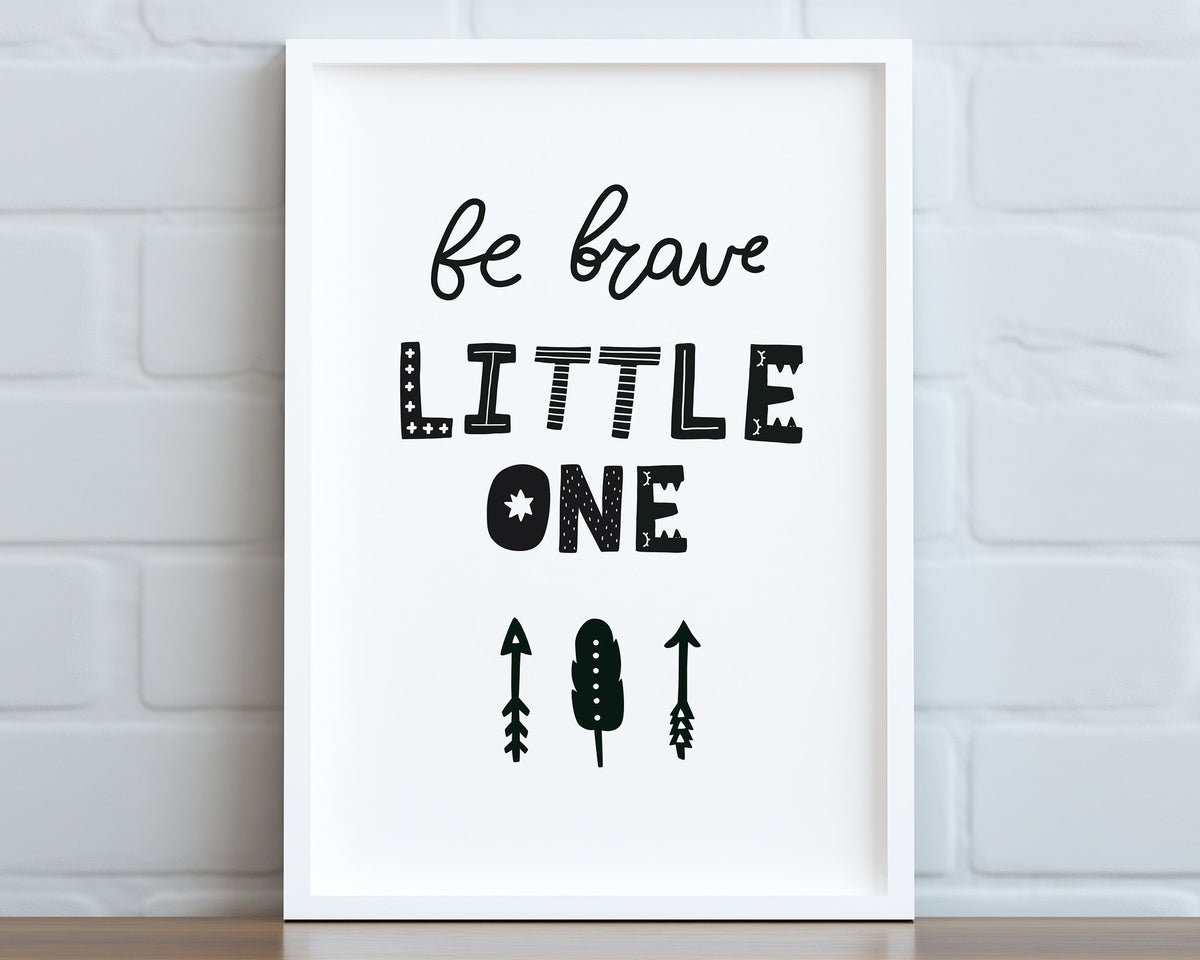 NURSERY WALL ART, Be Brave Little One, Nursery Decor, Nursery Prints, Nursery Art - Happy You Prints