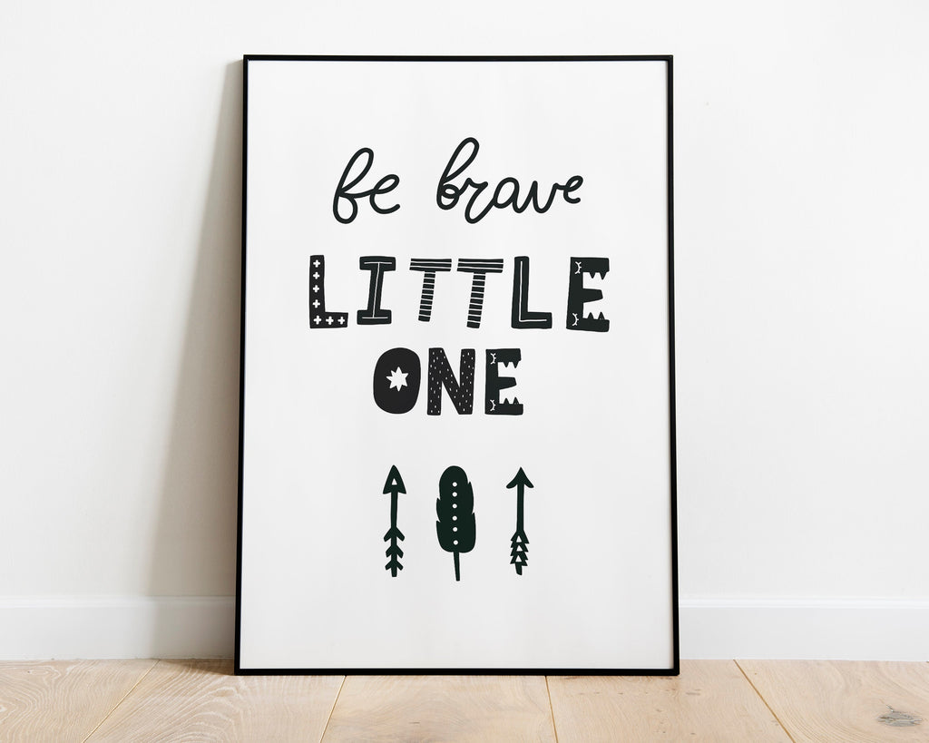 NURSERY WALL ART, Be Brave Little One, Nursery Decor, Nursery Prints, Nursery Art - Happy You Prints