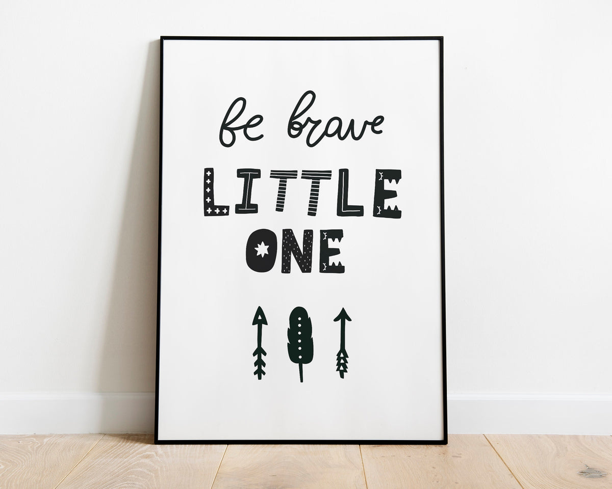 NURSERY WALL ART, Be Brave Little One, Nursery Decor, Nursery Prints, Nursery Art - Happy You Prints