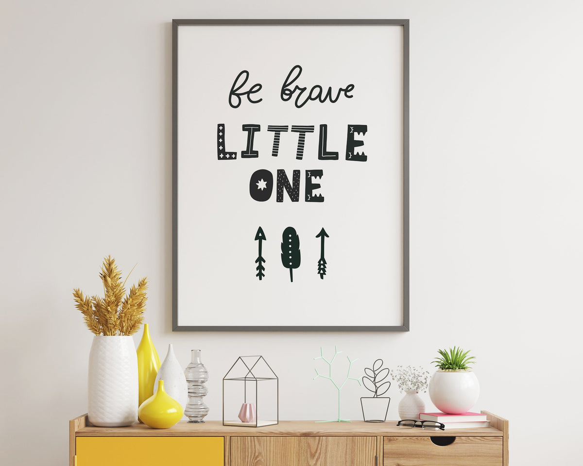 NURSERY WALL ART, Be Brave Little One, Nursery Decor, Nursery Prints, Nursery Art - Happy You Prints