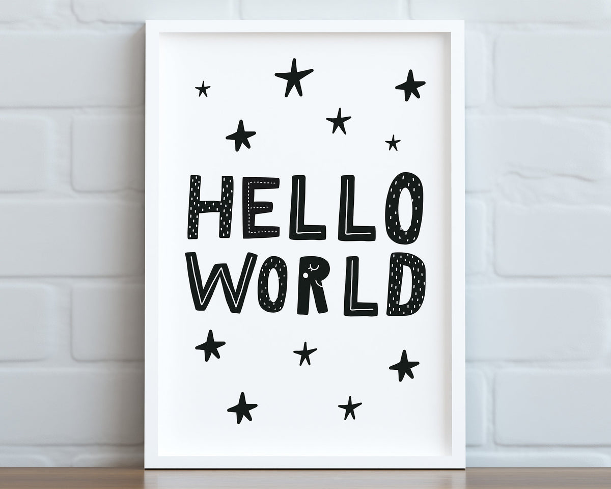NURSERY WALL ART, Hello World, Nursery Decor, Nursery Prints, Nursery Art - Happy You Prints