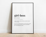 GIRL BOSS DEFINITION PRINT - Happy You Prints