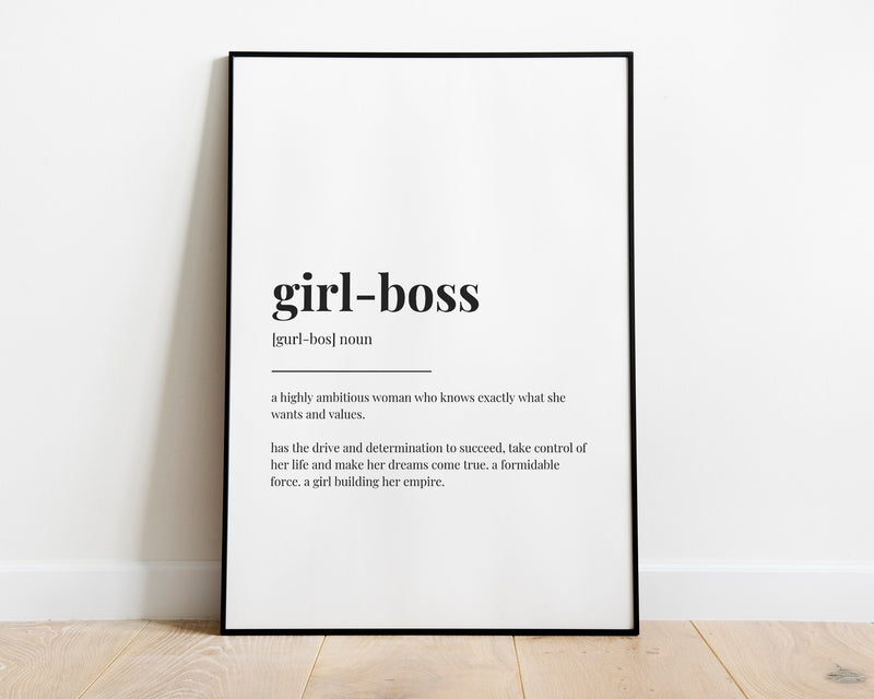 GIRL BOSS DEFINITION PRINT - Happy You Prints