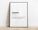 RUNNER DEFINITION PRINT | Wall Art Print | Definition Print | Quote Print - Happy You Prints