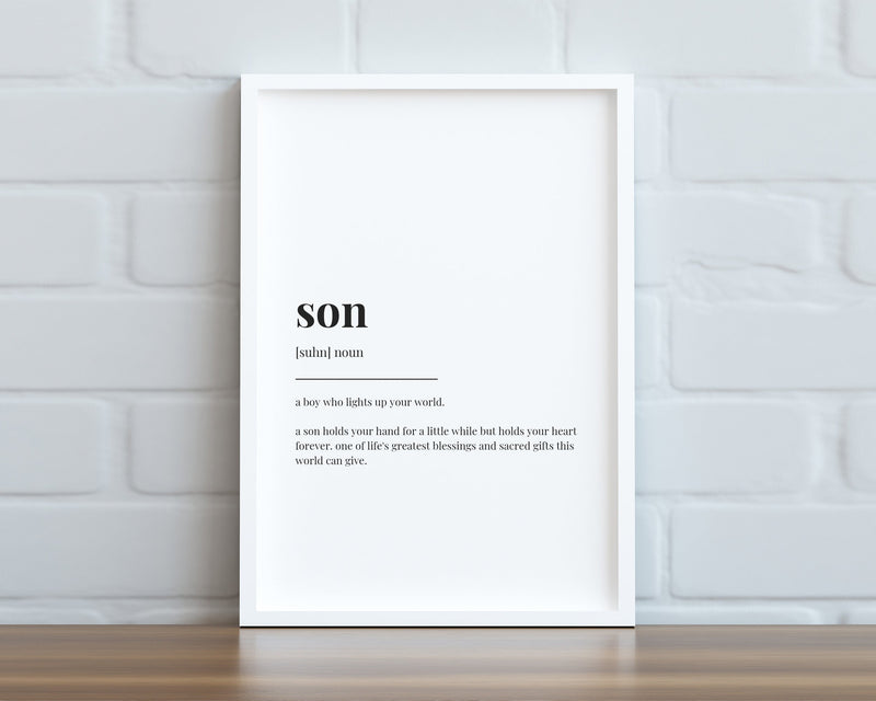 SON DEFINITION PRINT - Happy You Prints