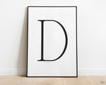 Letter D Print, Letter D Wall Art, Letter D Decor, Letter D Monogram, Letter D Nursery Decor, Letter D Initial - Happy You Prints